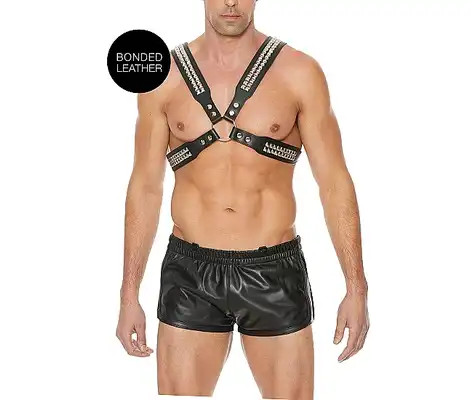 Sexy, eleganckie, mega męskie, skórzane harnesy Ouch! - Fetish Brand of the Year.