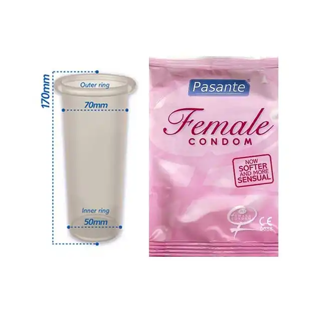 Pasante - Female Condoms. Nielateksowe prezerwatywy dla kobiet z nawilżającym lubrykantem, pełna wygoda i ochrona
