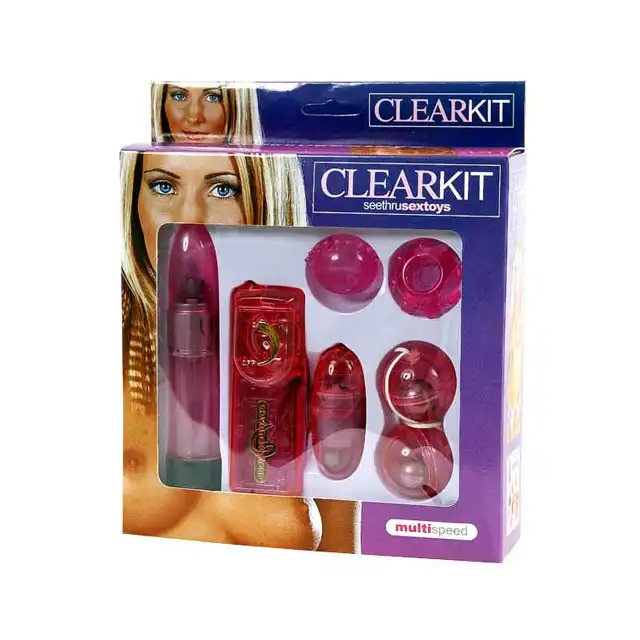 ClearKit - Erotyczny Zestaw Dla Pań. Wibrator, jajko, kulki, ringx2. Mega sale!