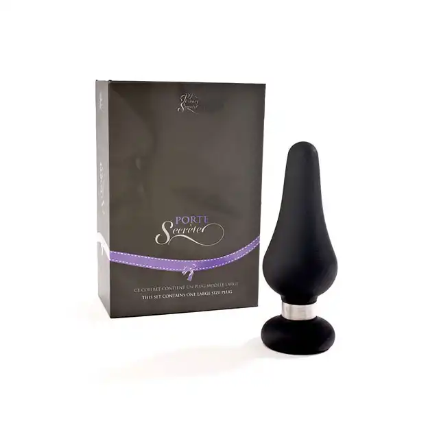 Plaisirs Secrets - Mała, czarna wtyczka analna. Mega Sale!