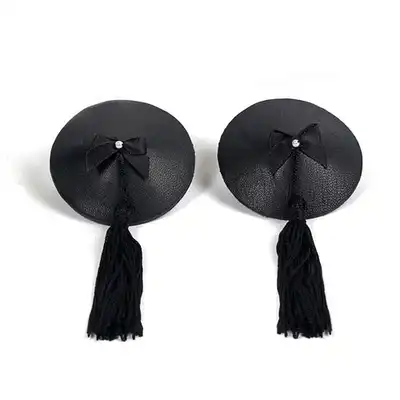 Bijoux Indiscrets - Burlesque Pastise Black. Nasutniki ze zmysłowymi frędzelkami