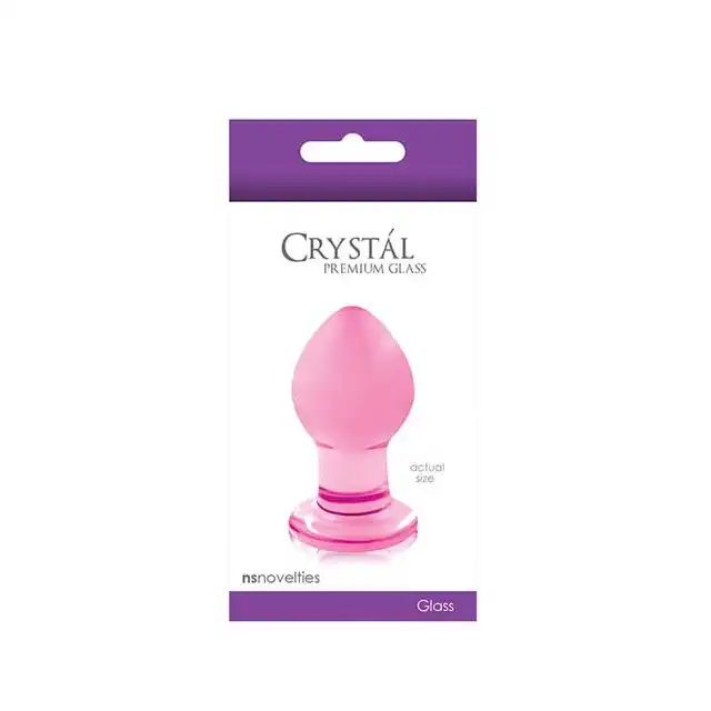 Nsnovelties - Crystal Small Pink. Szklana Wtyczka Analna, 60mm.
