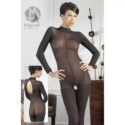 Cottelli Collection - Catsuit. Body z długimi rękawami i nogawkami.