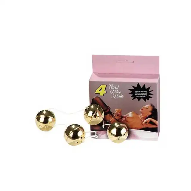 Gold Vibro Balls - Cztery Złote Wibrujące Kulki.