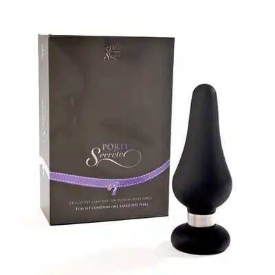 Plaisirs Secrets - Butt Plug Large Black. Duża czarna wtyczka analna