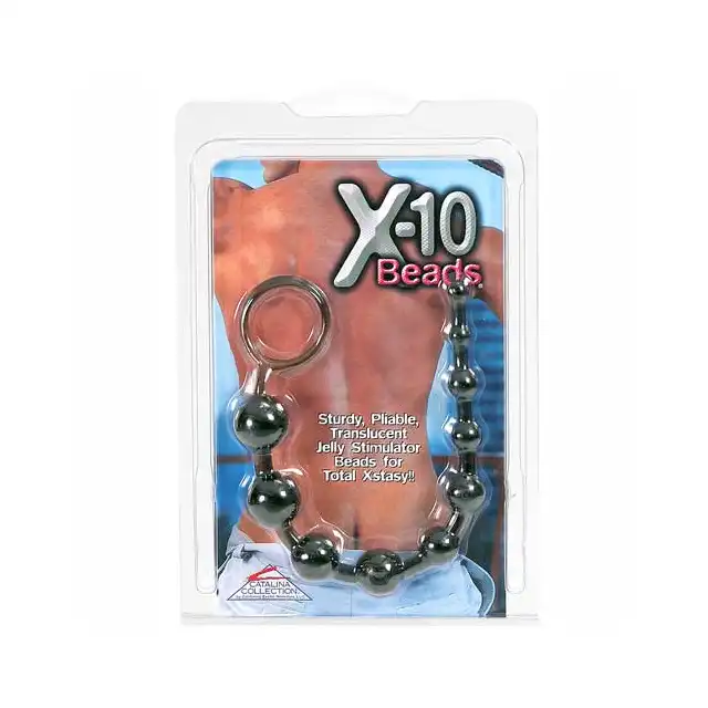 X10 - Żelowy łańcuszek 10 kulek orgazmowych