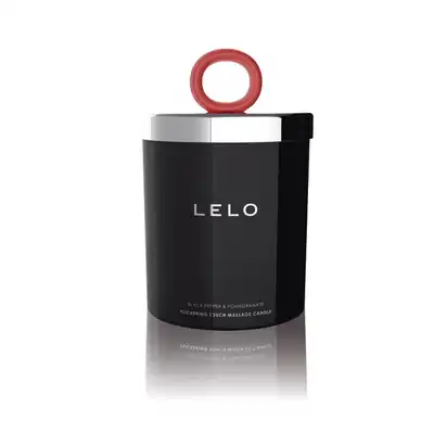 Lelo - Massage Candle. Świeca do masażu o zapachu czarnego pieprzu z owocem granatu.