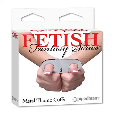 Fetish Fantasy Series - Metal Thumb Cuffs, Kajdanki Na Kciuki.