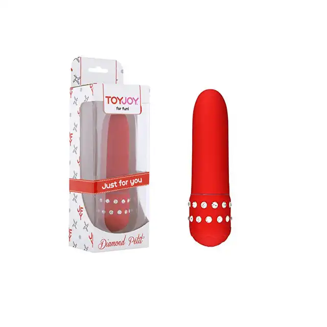 Toy Joy - Diamond Red Petit.  Mini wibrator z diamencikami!