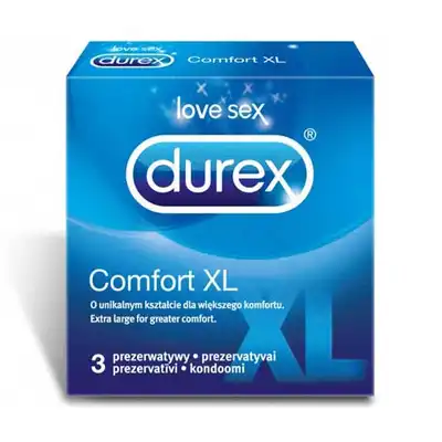 Durex - Comfort XL - Prezerwatywy Większe Niż Standardowe. 1 sztuka