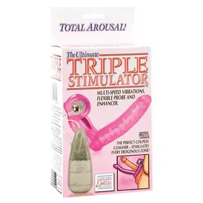California Exotic Novelties - Triple Stimulator -  Potrójny wielofunkcyjny super Strap-on.
