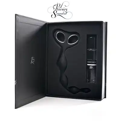 Plaisirs Secrets - Anal Chain Black. Silikonowe koraliki analne.