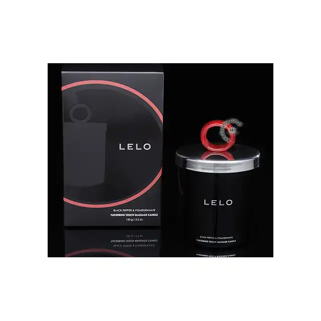 Lelo - Massage Candle. Świeca do masażu o zapachu czarnego pieprzu z owocem granatu.