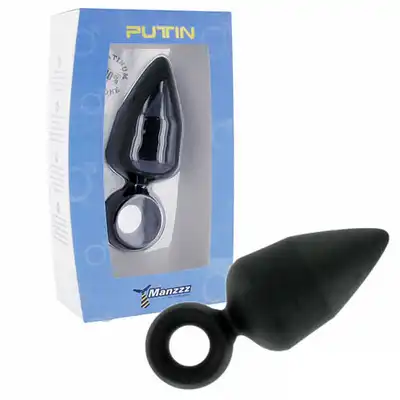 ManzzzToys - Putin Black - Silikonowy szeroki plug analny