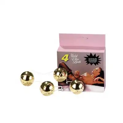 Gold Vibro Balls - Cztery Złote Wibrujące Kulki.