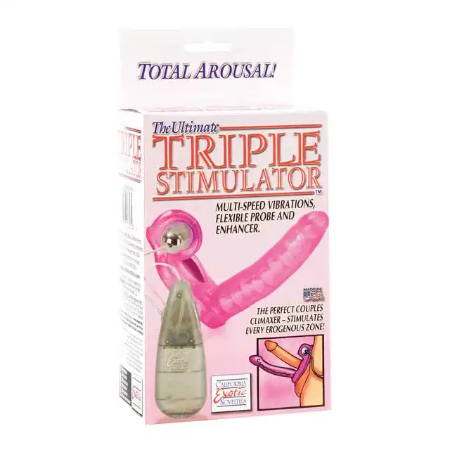 California Exotic Novelties - Triple Stimulator -  Potrójny wielofunkcyjny super Strap-on.