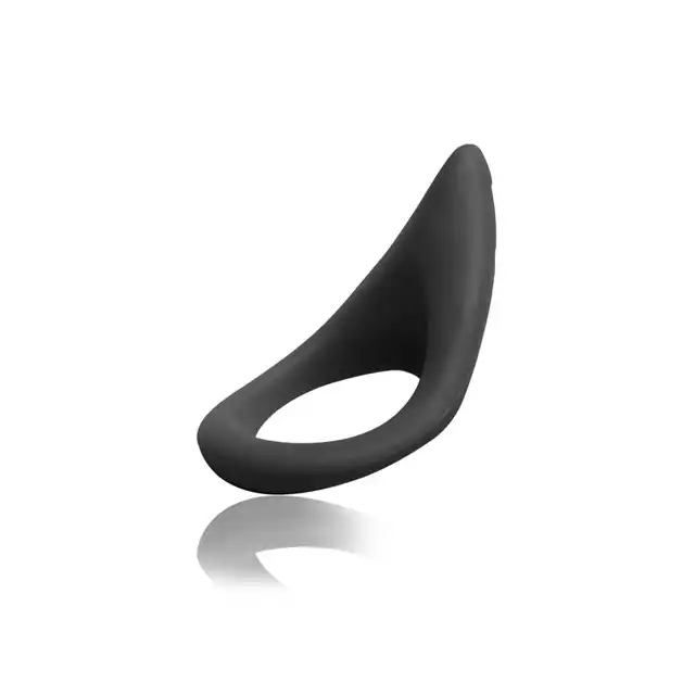 Laid - P.2 51.5 mm black. Ring na penisa z silikonu medycznego.