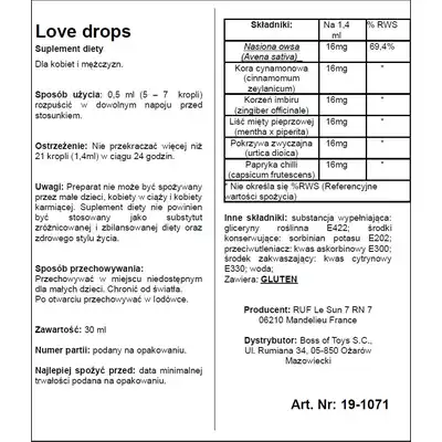 Love Drops - Krople Wspomagające Podniecenie.