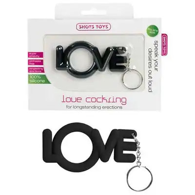 Shots Toys - Love Cockring. Pierścień na penisa z napisem Love.