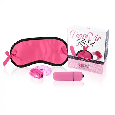 LoversPremium - Tease Me Gift Set Pink. Zestaw do zmysłowej zabawy.