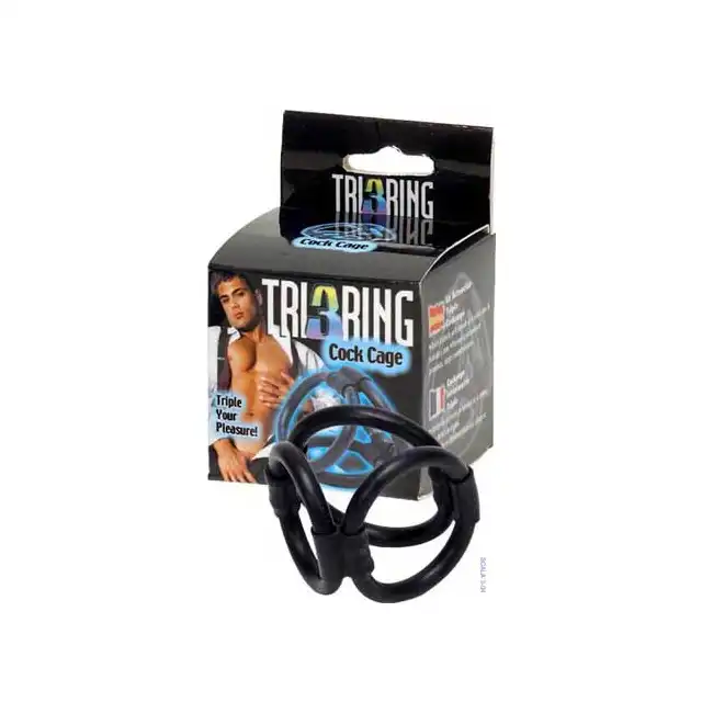 Seven Creations - Cock Cage Tri-3-Ring - Potrójny Ring.