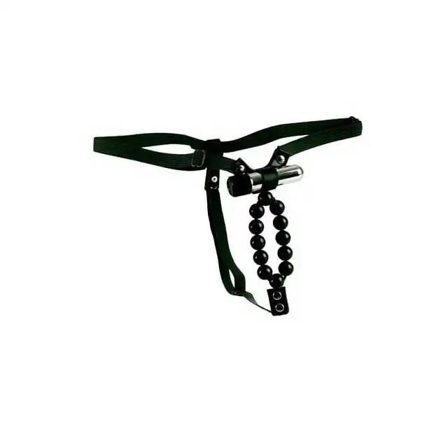 California Exotic - Vibrating Lovers Thong - Wibrujace Majteczki Z Perełkami.