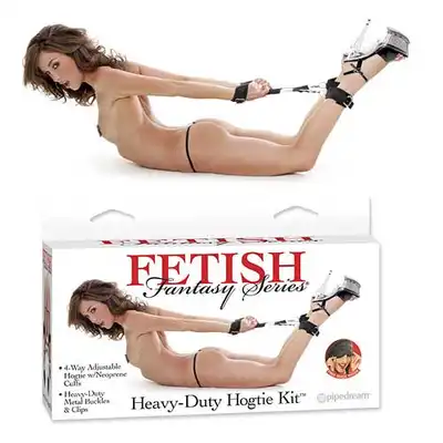 Fetish Fantasy - Heavy Duty Hogtie Kit - Fantastyczna uprząż do zniewolenia partnera, partnerki.