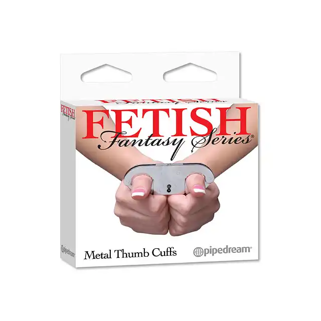 Fetish Fantasy Series - Metal Thumb Cuffs, Kajdanki Na Kciuki.