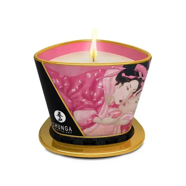 Shunga - Massage Candle Aphrodisia &amp; Roses