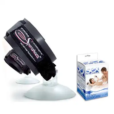 Sex in the Shower - SUCTION HANDCUFFS. Kajdanki idealne pod prysznic.