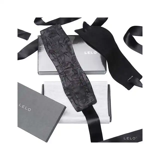 Lelo - Luksusowe, Piękne, Stylowe Jedwabne Mankiety Do Krępowania - Etherea Silk Black.
