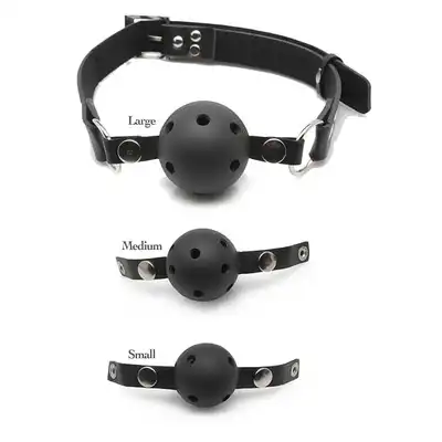 Fetish Fantasy- 3xBall Gag Training System. Komplet 3 knebli różnego rozmiaru +maska na oczy.