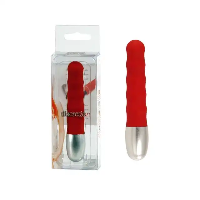 Discretion Vibe Ribbed Red - Wibrator.