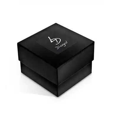 Diogol - Heart Black Crystal, metalowa wtyczka analna zdobiona kryształkami Swarovski. 30mm.
