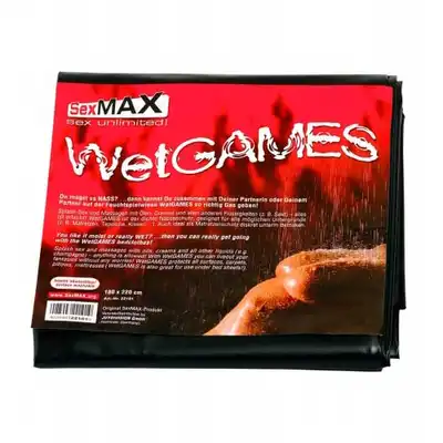 Sexmax - Wet Games - Lackowe prześcieradło do zabaw z olejkami do masażu.