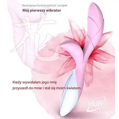 Zini - Hua - Najlepszy na pierwszy raz. Piękny różowo-biały. 15 trybów wibracji.