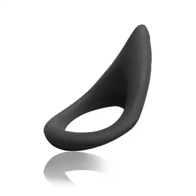 Laid - P.2 51.5 mm black. Ring na penisa z silikonu medycznego.