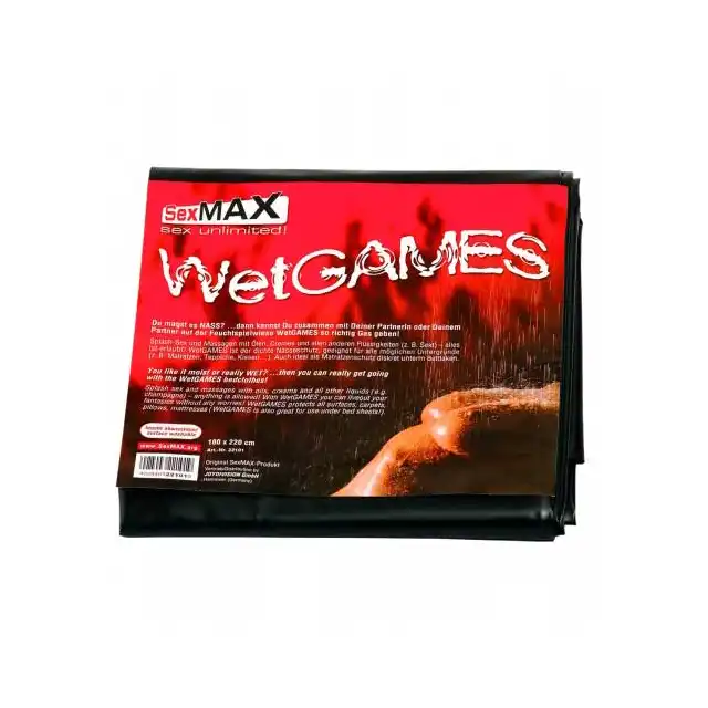Sexmax - Wet Games - Lackowe prześcieradło do zabaw z olejkami do masażu.