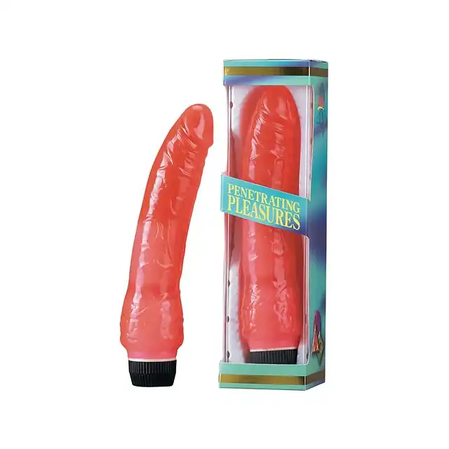 RedRox - Czerwony, realistyczny wibrator żelowy - 21 cm - Bestseller!