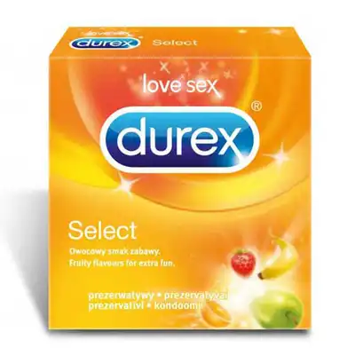 Durex - Select - prezerwatywy kolorowe, zapachowe i smakowe 1 sztuka