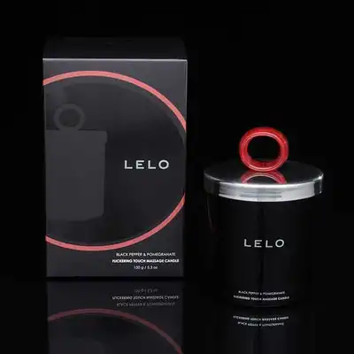 Lelo - Massage Candle. Świeca do masażu o zapachu czarnego pieprzu z owocem granatu.