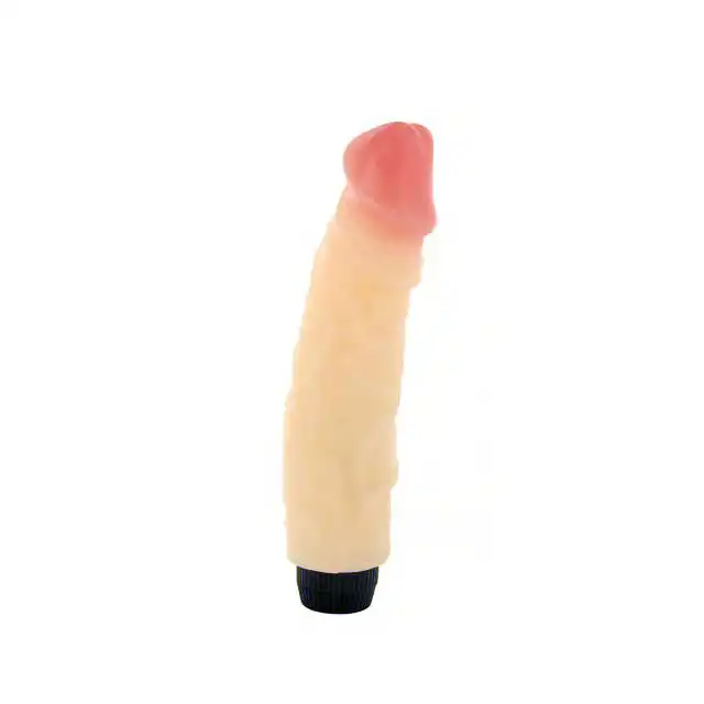 Real Skin - Wspaniały, miękki penis realistyczny z cyberskóry + wibracje. 20cm. Bestseller!