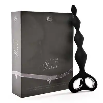 Plaisirs Secrets - Anal Chain Black. Silikonowe koraliki analne.