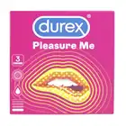 Durex - Pleasuremax. Prezerwatywy prążkowane z wypustkami. Maksymalna przyjemność.  3 sztuki. 