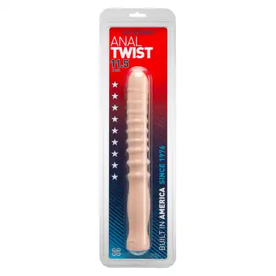 Doc Johnson - Anal Twist. Prążkowane dildo 28 cm z wygodnym uchwytem do intensywnej stymulacji. Rozpustne doznania 