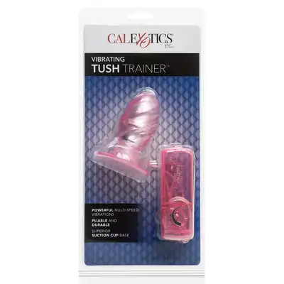 CalExotics - Tush Trainer Intermediate. Wirbujący korek analny dla średniozaawansowanych. Miękki i elastyczny materiał dostosowujący się do każdego!