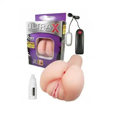 Toy4Fun -  Realistyczna wagina oraz anus serii UltraX. Aksamitna cyberskóra, waga prawie 1 kilogram, mocne wibracje. Ideał.Bestseller!