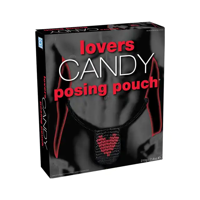 S&amp;F - Candy Lovers Posing Pouch. Czarujące męskie stringi z cukierków. Niech Twoja partnerka powoli ściąga cukierki z Twojego ciała. 