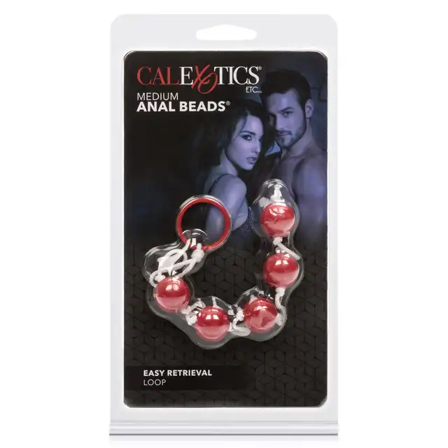 Calexotics - Medium Anal Beads. Różowe koraliki analne 2 cm średnicy