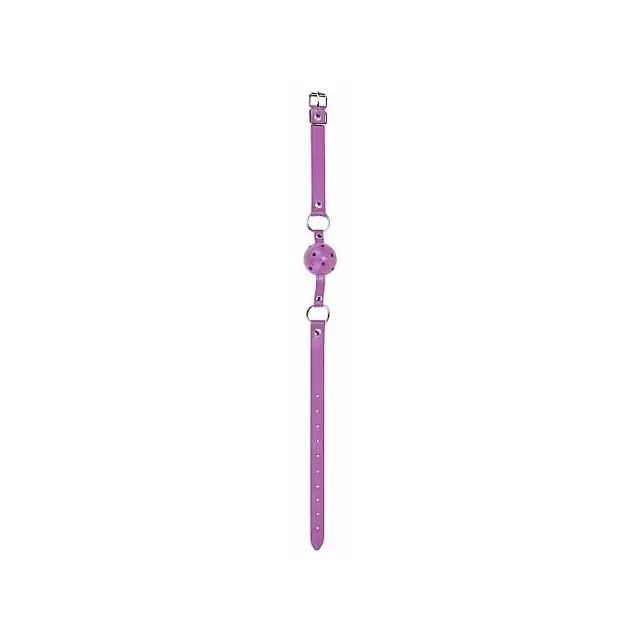 Ouch! - Ball Gag Purple. Knebel Z Dziurkami Umożliwiającymi Oddychanie.